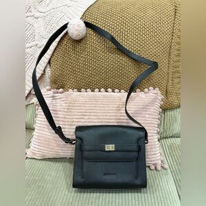 Wittchen Hand Made Black All Leather Crossbody Bag - Hermes style